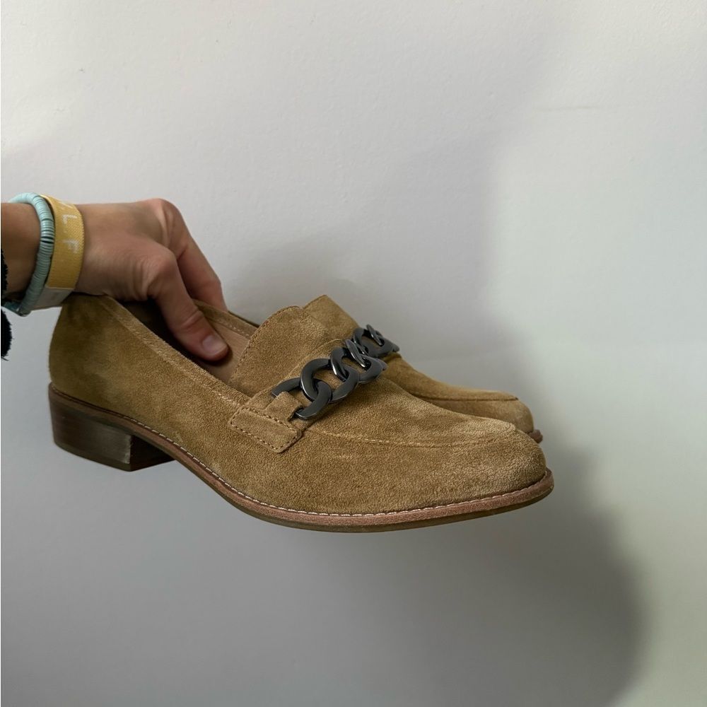 Sofft Chain Link Loafer Suede Nevara Hazelwood Brown Tan Shoes Casual Dressy 8.5 - Picture 5 of 15